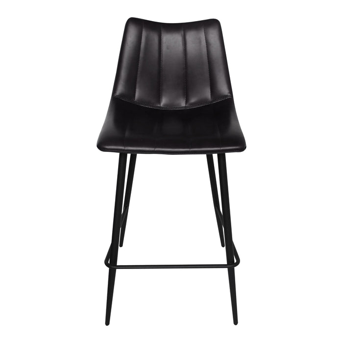 Moe's Home Collection Set of Two Alibi Counter Stool Matte Black UU-1002-02