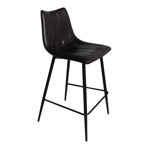 Moe's Home Collection Set of Two Alibi Counter Stool Matte Black UU-1002-02