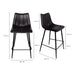 Moe's Home Collection Set of Two Alibi Counter Stool Matte Black UU-1002-02