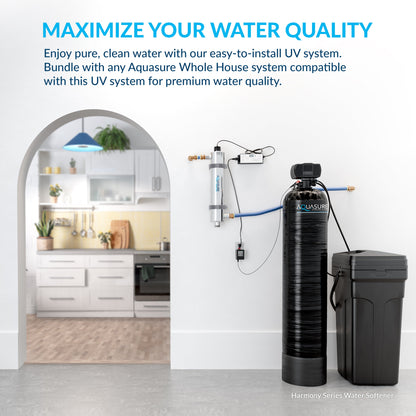 Aquasure Quantum Series | 18 GPM Ultraviolet UV Light Whole House Filtration System, 48W - AS-UV18HO