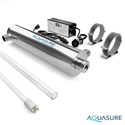 Aquasure Quantum Series | 18 GPM Ultraviolet UV Light Whole House Filtration System, 48W - AS-UV18HO