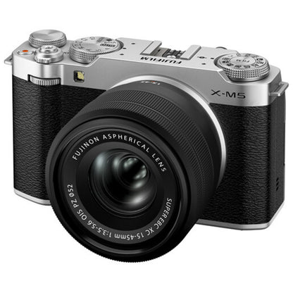 Fujifilm X-M5 Silver Camera Body w/ 15-45mm - 1736186