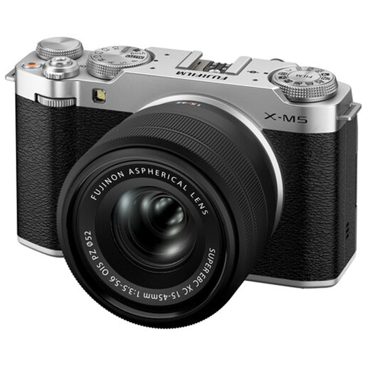 Fujifilm X-M5 Silver Camera Body w/ 15-45mm - 1736186