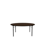 Wheelmate USA Walnut Round Table (Linen-Free)  180 x H 75 cm, Durable, Strong And Naturally Beautiful,MDF Laminated Table Tops With Black Metal Folding Legs - 201167
