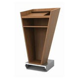 Wheelmate USA Spectrum Lectern L 55 x W 54 x H 115 cm, Powder Coating Metal Frame, MDF Laminated. Cable Organizer, 2 Work Surface - 201184
