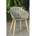 Midtown Concept Cannes White Eucalyptus Outdoor Dining Chair - 4PC - SC CANNES GR PAR