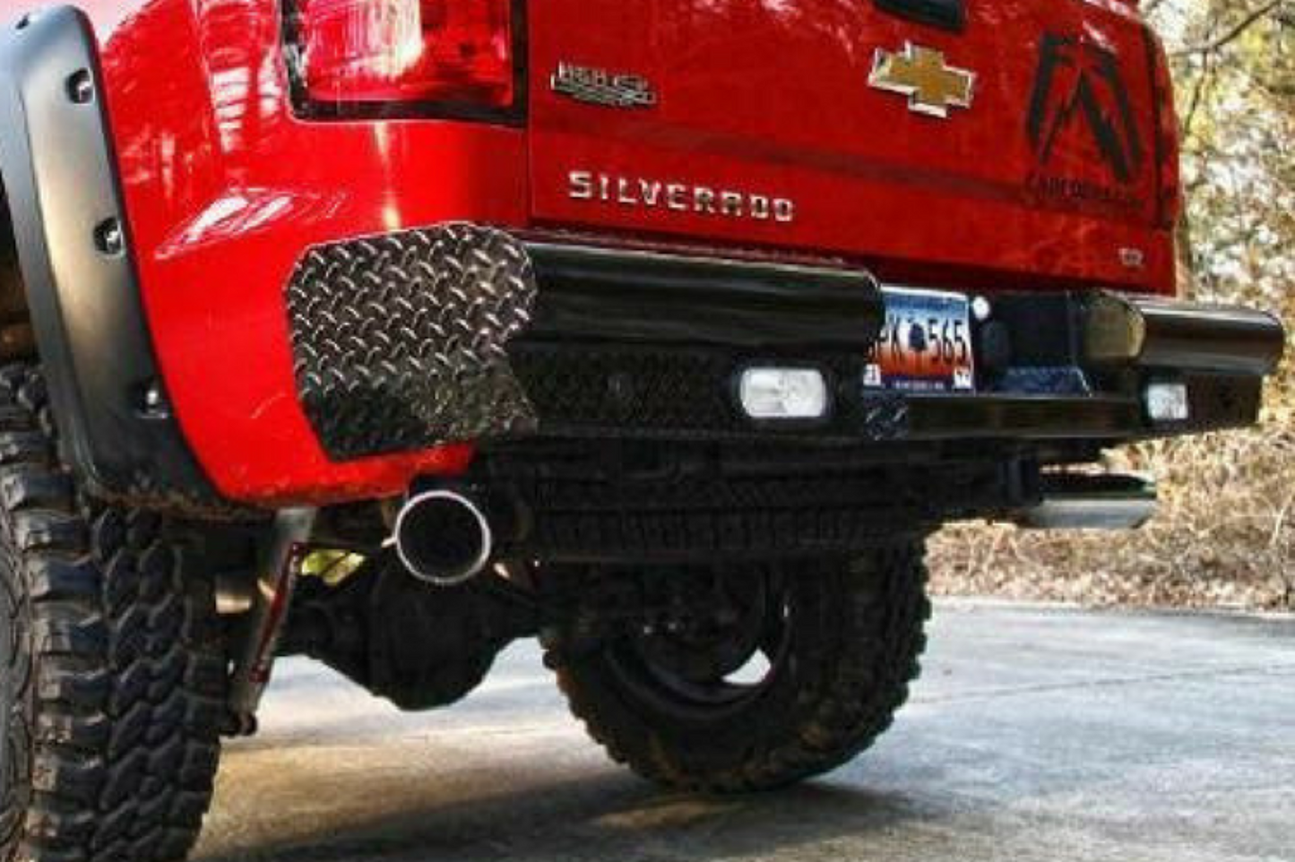 Fab Fours CS14-T3150-1 GMC Sierra 1500 2014-2018 Black Steel Rear Bumper