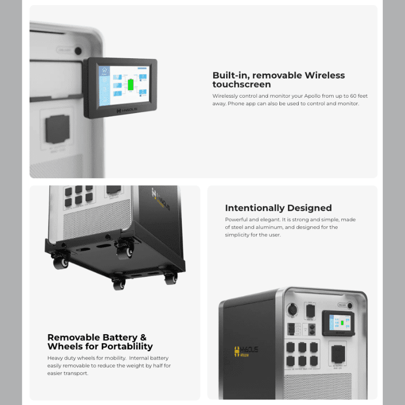 Hysolis Apollo 5K 120V / 240V Solar Kits - 6,000W Solar Power Station + Choose Your Custom Bundle | Complete Solar Kit - HYSOLIS-APOLLO-240-OCTO