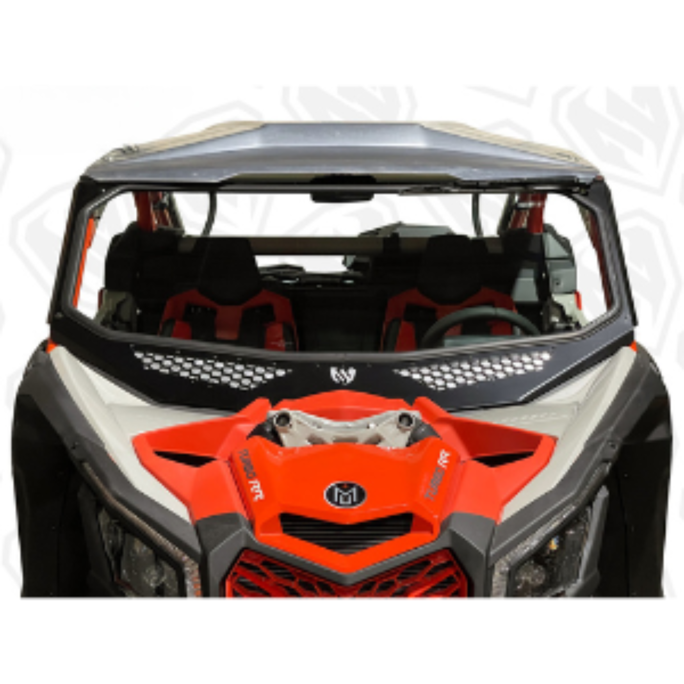 Moto Armor Can-Am Maverick X3 Vented Full Glass Windshield (2017+) - MA-X3-WS-GLS-BLK-Y