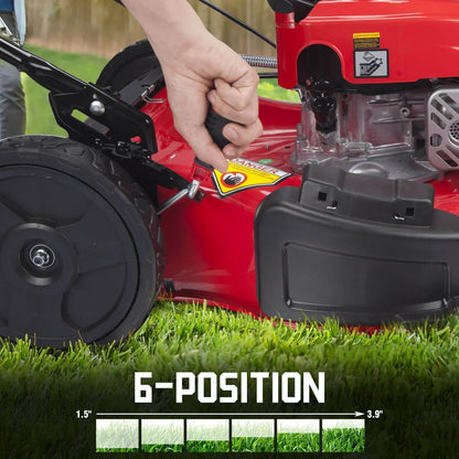 Powersmart 3-In-1 Lawn Mower 21" Self-Propelled 170cc Gas Engine Red Used - DB8621AS