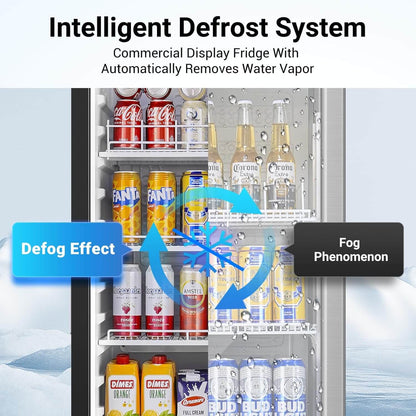 Bodega cooler Upright Display refrigerator Commercial Fridge 10.2 Cu.Ft.