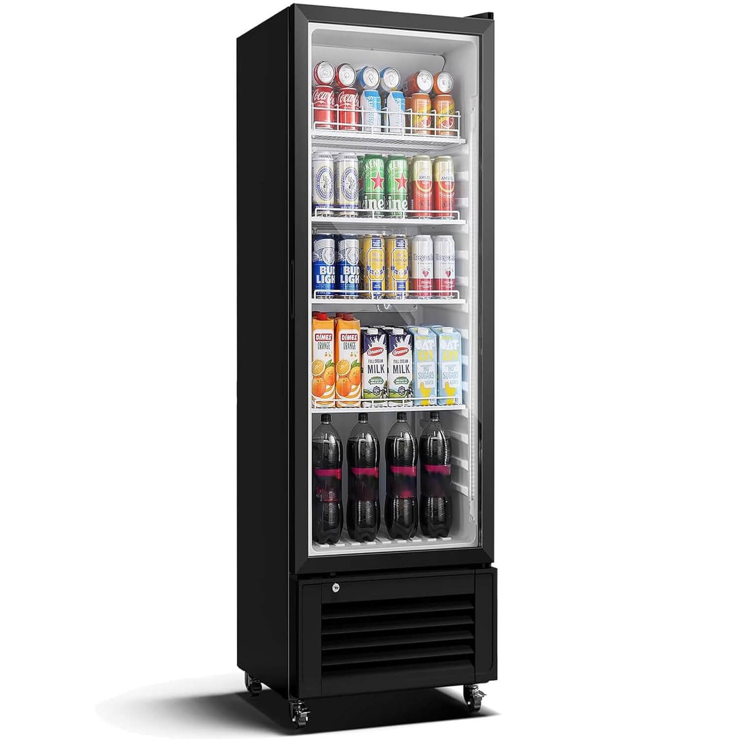 Bodega cooler Upright Display refrigerator Commercial Fridge 10.2 Cu.Ft.