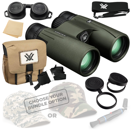 Vortex Optics Viper HD 8x42 Roof Prism Binocular V200 with Free Hat and Wearable4U Bundle  - V200_Hat-CD_LCP