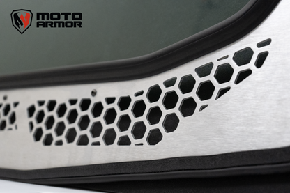 Moto Armor Kawasaki KRX Full Glass Windshield for VOODOO Cage - MA-VOODOOKRX-WS-GLS-BLK-Y