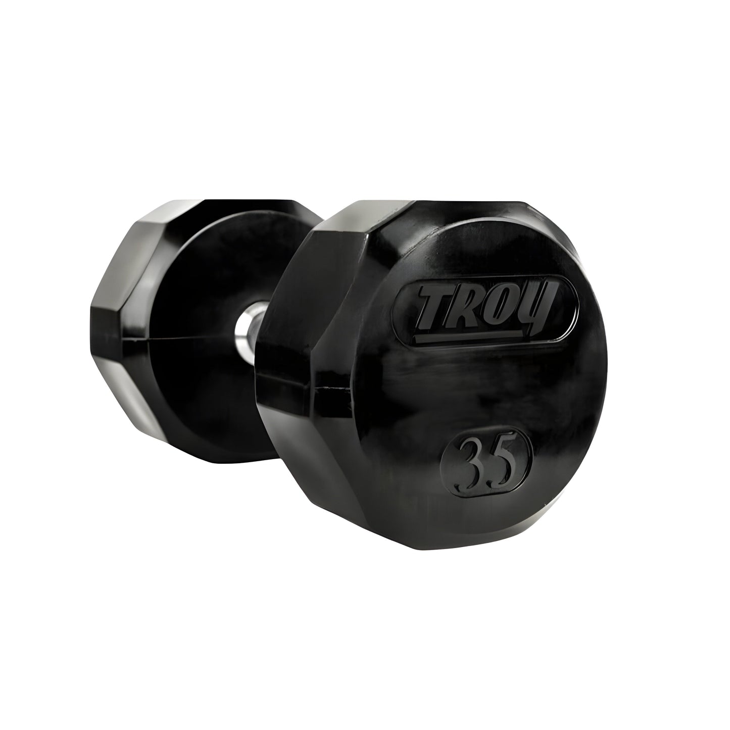 Troy 12-Sided 3-50lb Dumbbells with Rack - VERTPAC-TSDR50G