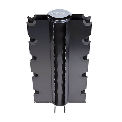 Troy 12-Sided 3-50lb Dumbbells with Rack - VERTPAC-TSDR50G