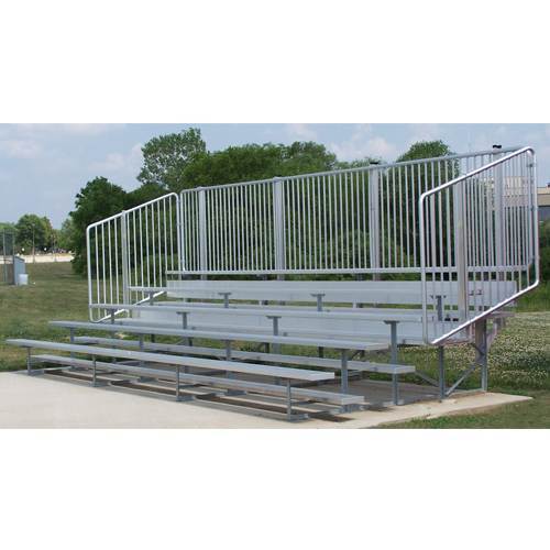 VIP Series Bleachers with Vertical Picket Railing - 1196542