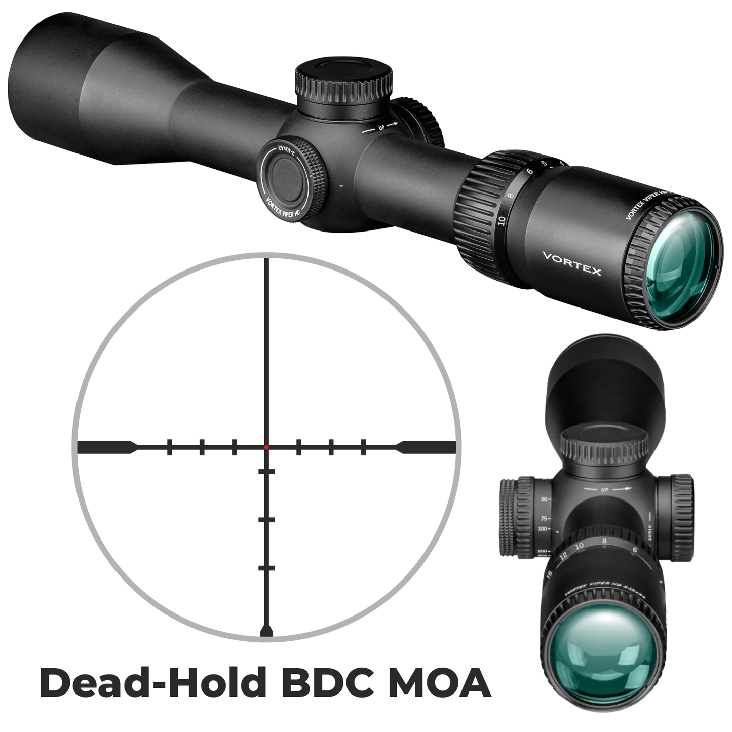 Vortex Optics Viper HD 2-10x42 SFP Second Focal Plane Dead-Hold BDC MOA Riflescope (VPR-21001) - VPR-21001