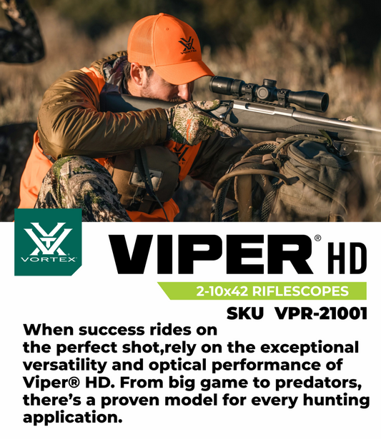 Vortex Optics Viper HD 2-10x42 SFP Second Focal Plane Dead-Hold BDC MOA Riflescope (VPR-21001) - VPR-21001