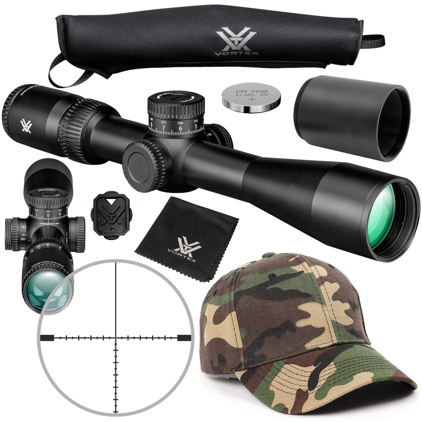 Vortex Optics Viper HD 3-15x44 SFP VMR-3 (MRAD) 30mm Tube Riflescope (VPR-31503) - VPR-31503