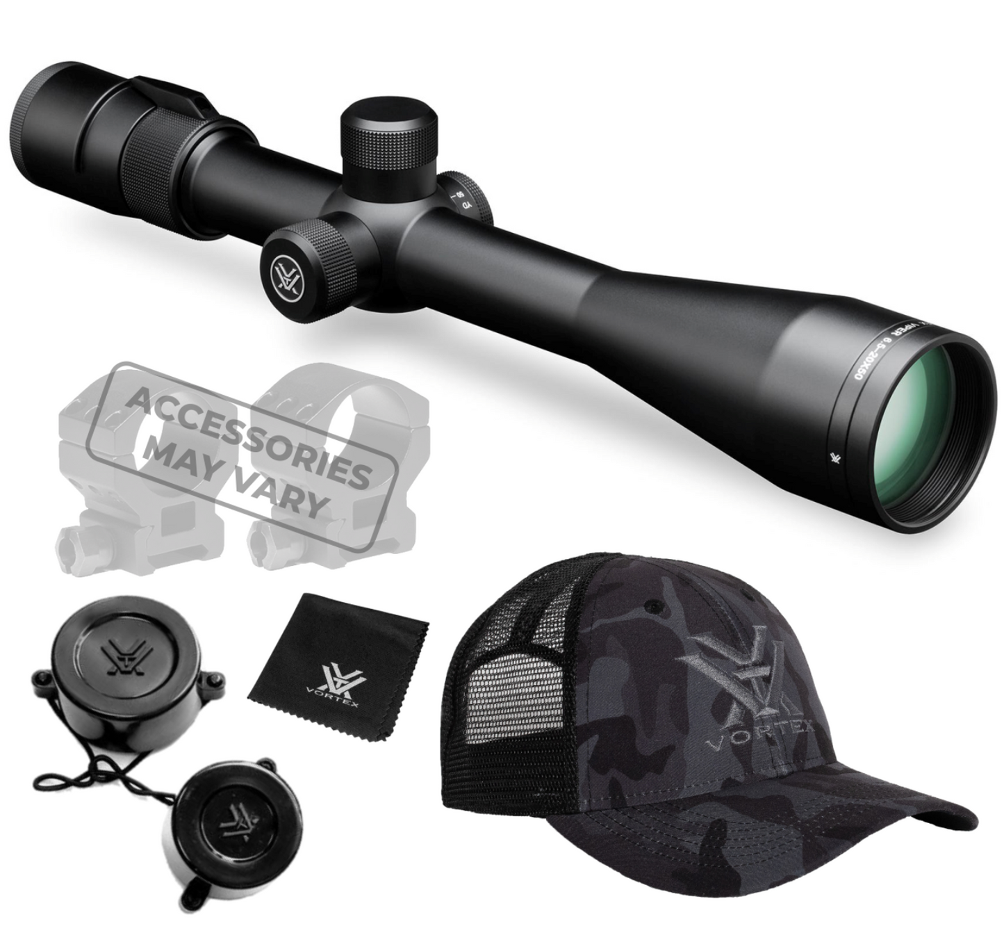 Vortex Optics Viper 6.5-20x50 PA SFP Riflescope Mil-Dot MOA, 30mm Tube with Wearable4U Bundle - VPR-M-06MD_121-53-BCA