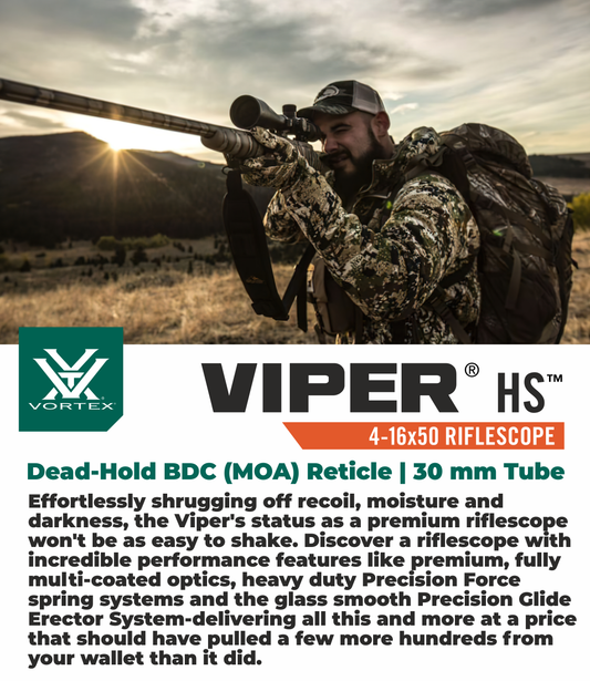 Vortex Optics Viper 6.5-20x50 PA SFP Riflescope Mil-Dot MOA, 30mm Tube with Pro 30mm High Rings (1.18in) and Free Hat Bundle - VPR-M-06MD_TRH-2Pk_121-53-BCA