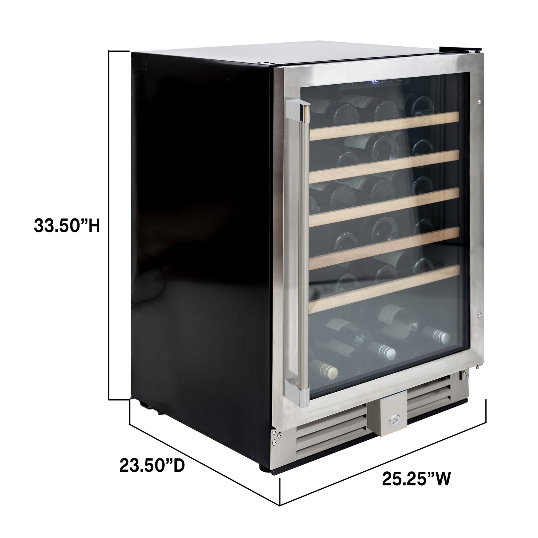 Vinotemp 51-Bottle Single-Zone Wine Cooler (Stainless Steel) - VT-51SZ01SS