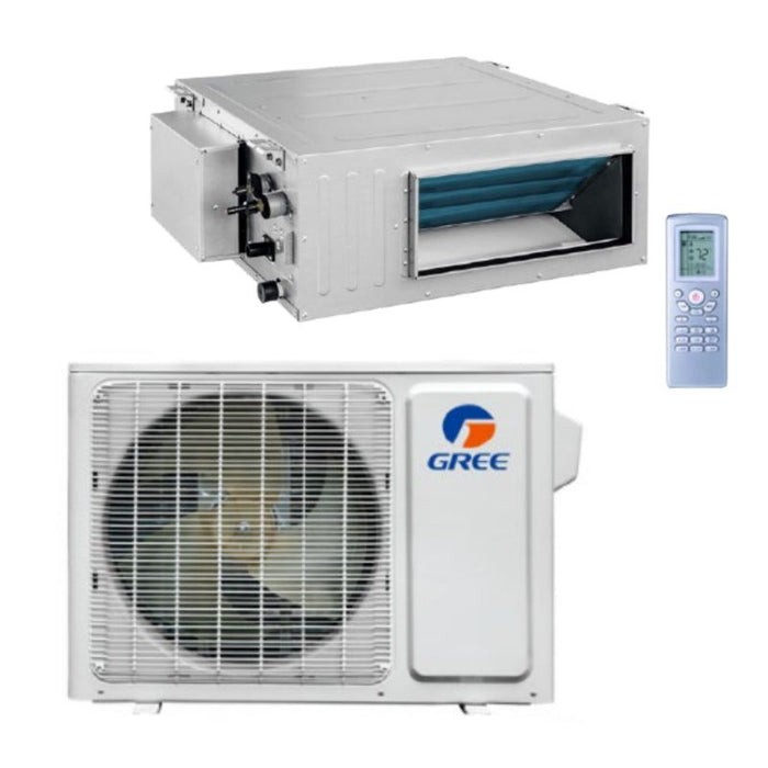 GREE Vireo Gen3 Series 9,000 BTU Single Zone Concealed Duct Ductless Mini-Split System - 3VIR09HP230V1BO, DUCT09HP230V1BD