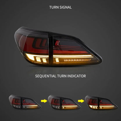 AuxbeamLED Tail Lights Assembly With Dynamic Welcome Lighting For 2008-2014 Lexus RX Series 3th Gen (AL10)(JAPAN BUILT) - ZC000167