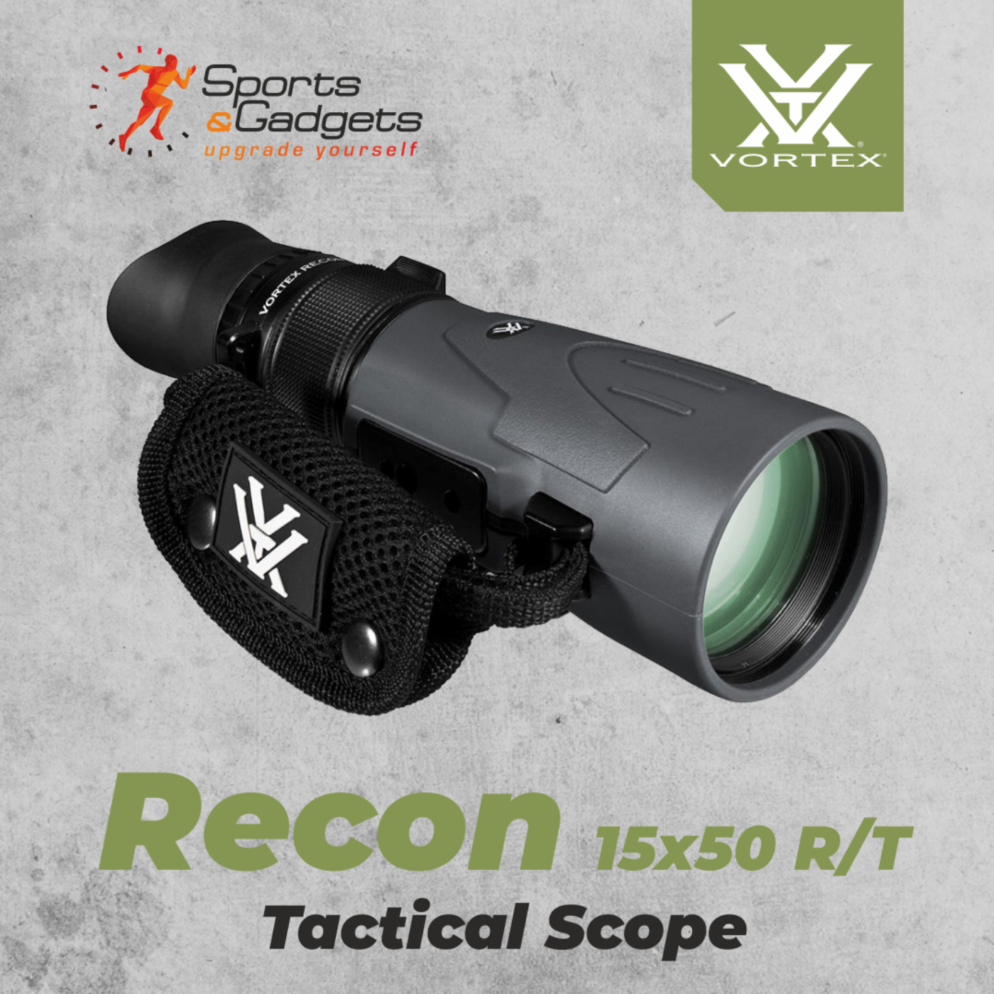 Vortex Optics Recon R/T 15x50 RT155 Scope Monocular with Free Hat and Pen Bundle - RT155_Hat-CD_LCP