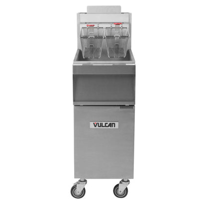 Vulcan 1GR35M-1 35-40 lb. Natural Gas Floor Fryer - 90,000 BTU - 1GR35M-1
