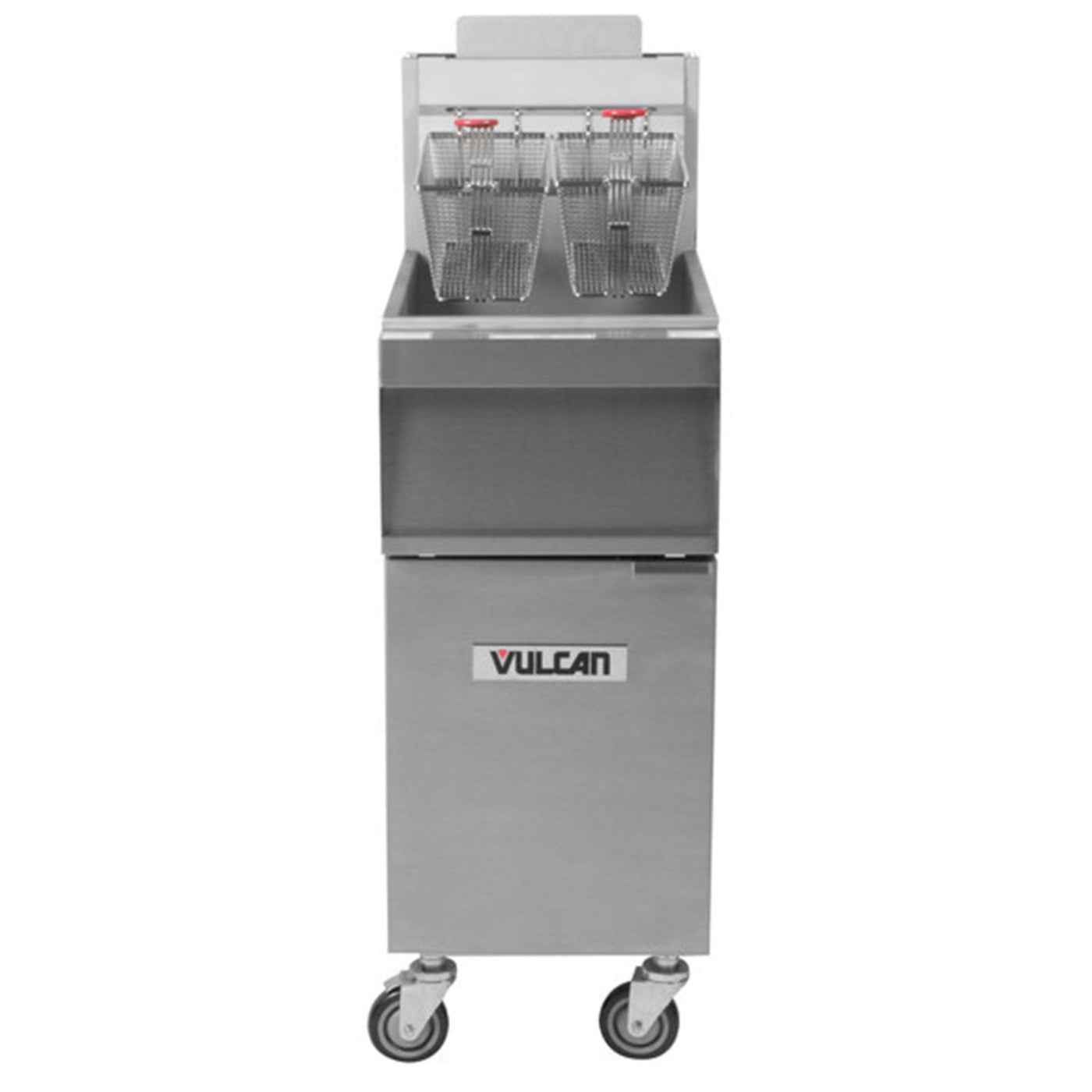 Vulcan 1GR35M-2 35-40 lb Liquid Propane Gas Floor Fryer - 90.000 BTU - 1GR35M-2