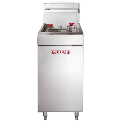 Vulcan 1GR45M-1 45-50 lb. Natural Gas Floor Fryer - 120 000 BTU - 1GR45M-1