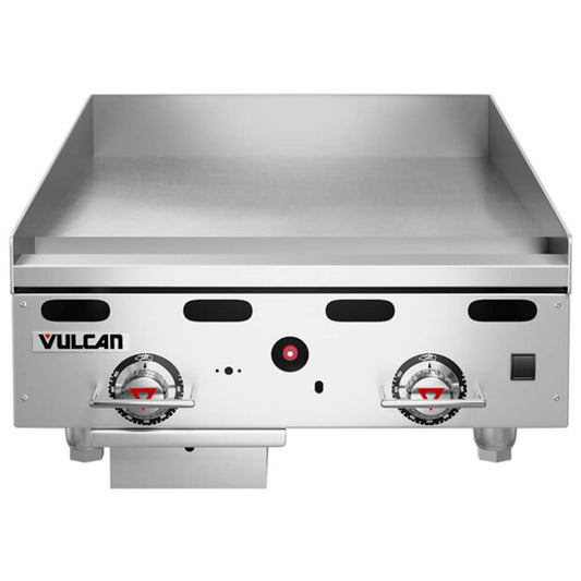 Vulcan MSA24-101 24 Countertop Natural Gas Griddle with Snap Action Thermostatic Controls - 54 000 BTU - MSA24-101