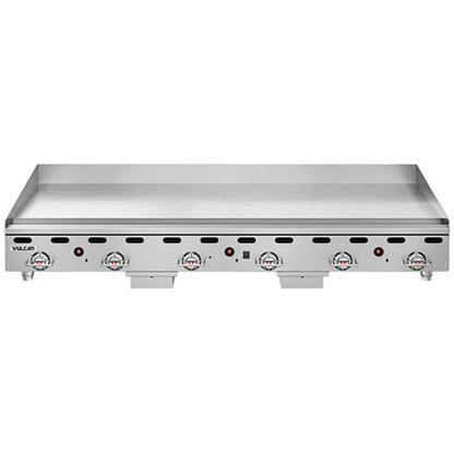Vulcan MSA60-102 60 Countertop Liquid Propane Gas Griddle with Snap-Action Thermostatic Controls - 135 000 - MSA60-102