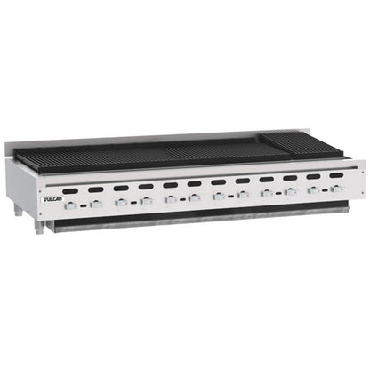 Vulcan VACB72-201 Achiever Liquid Propane 72" Medium-Duty Radiant Charbroiler - 208,000 BTU - VACB72-201