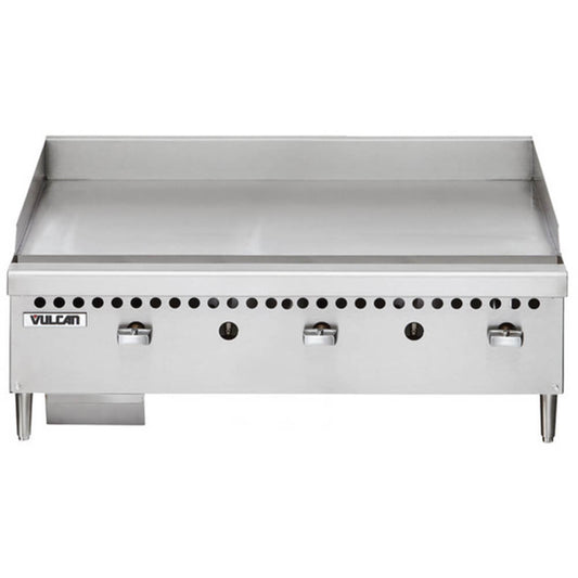 Vulcan VCRG36-M1 Natural Gas 36" Countertop Griddle with Manual Controls - 75,000 BTU - VCRG36-M1