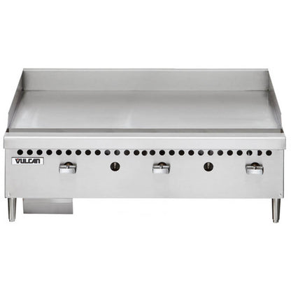 Vulcan VCRG48-M1 Natural Gas 48" Countertop Griddle with Manual Controls - 100,000 BTU - VCRG48-M1