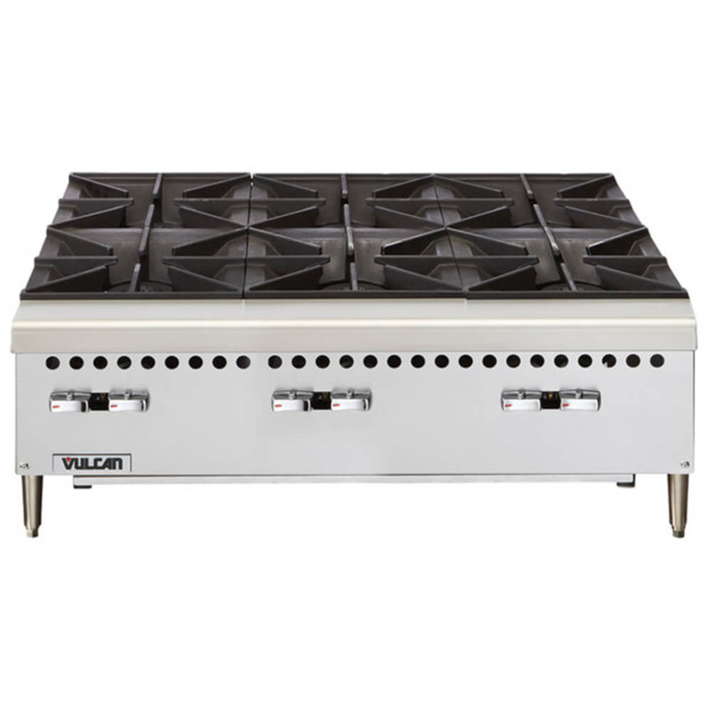 Vulcan VCRH36-1 Natural Gas 36" 6 Burner Countertop Range / Hot Plate - 150,000 BTU - VCRH36-1