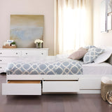 Prepac Mate’s Platform Storage Bed with 6 Drawers - Multiple Options Available - BBD-5600-3K