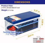 WEIZE [BF&CM] 24V 200Ah 5120Wh LiFePO4 Lithium Battery - BAC-0097