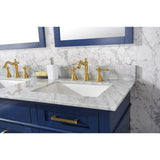 Legion Furniture WLF2136-B 36 Inch Blue Finish Sink Vanity Cabinet with Carrara White Top