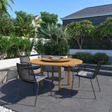 Midtown Concept Lazy Susan Square Outdoor Dining Table - BT 543