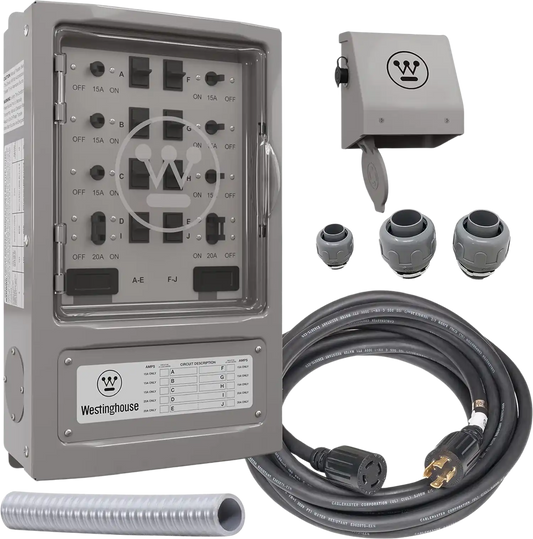 Westinghouse 30 Amp Manual Transfer Switch Kit New - WMTS30A10C