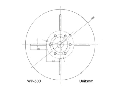 Kaka industrial WP-500 Welding Positioner 1102lb Tilt angle -45°-90º Rotation motor 400W Rotation speed 0-5 RPM Stepless Speed Control Welder Positioning Machine 110V-60HZ-1PH - 178383V110