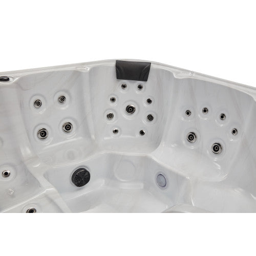 Luxury Spas - Elite Series Savannah 6 Person Cloud Gray WS-692 - Backyard Provider