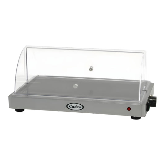 Cadco WTRT-10-HD 24" x 14 3/8" x 9 3/4" Electric Heavy-Duty Countertop Warming Shelf with Roll Top Lid - 120V - WTRT-10-HD