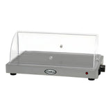 Cadco WTRT-10-HD 24" x 14 3/8" x 9 3/4" Electric Heavy-Duty Countertop Warming Shelf with Roll Top Lid - 120V - WTRT-10-HD