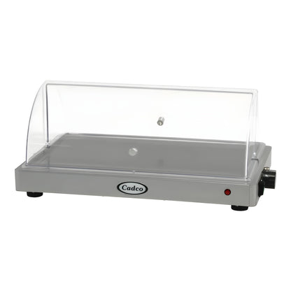Cadco WTRT-10-HD 24" x 14 3/8" x 9 3/4" Electric Heavy-Duty Countertop Warming Shelf with Roll Top Lid - 120V - WTRT-10-HD