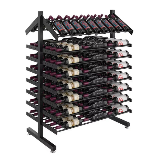 Vintage View Evolution Double Sided Island Display Rack Presentation Row 3C freestanding metal wine rack